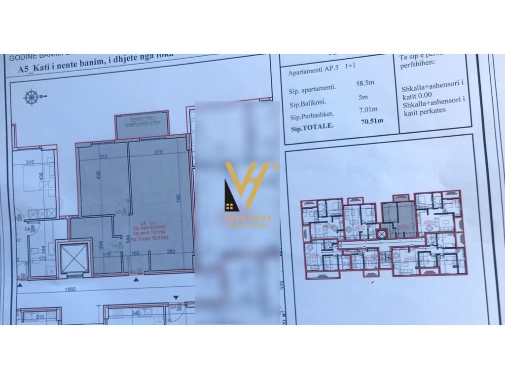 Shitet Apartament 1+1+ballkon ne Vlore , Gjykata e Apelit 70 m2