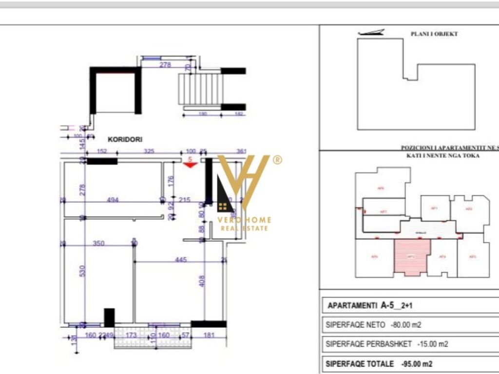 Shitet Apartament 2+1+ballkon ne Vlore , Kishes Ortodokse 95 m2