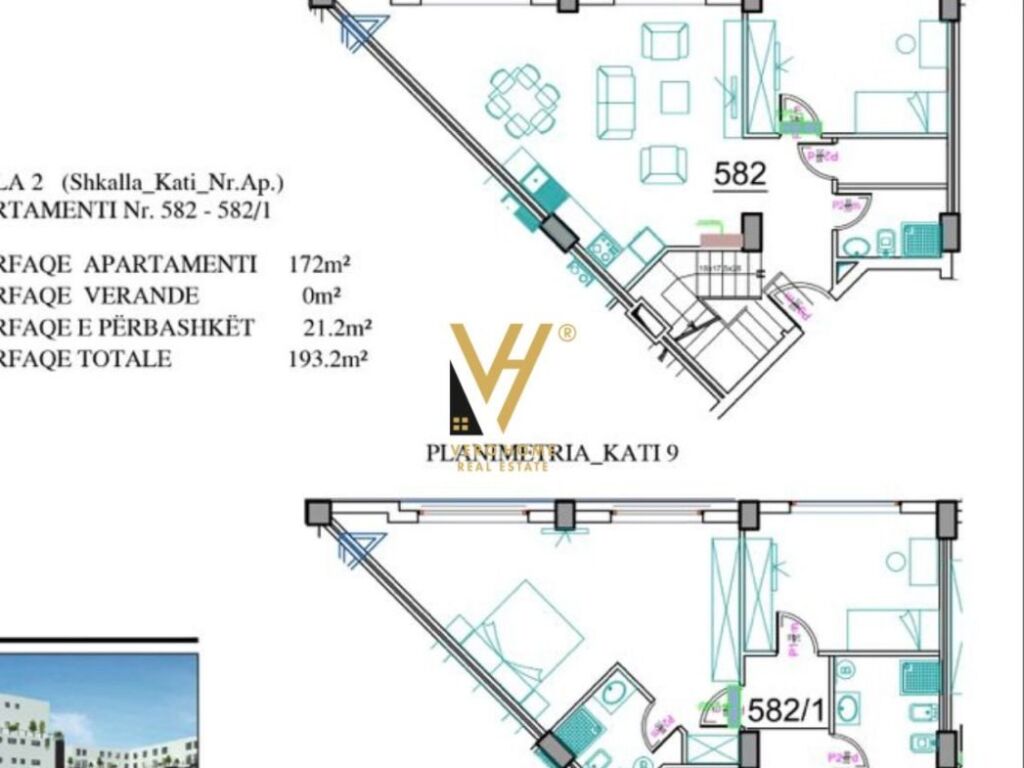 Shitet duplex te Rruga Ndre Mjeda 193 m2