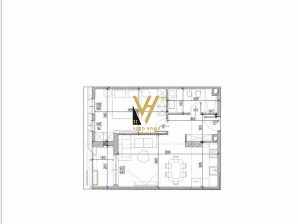 Shitet Apartament 1+1+ballkon te Kompleksi Delijorgjit 76 m2