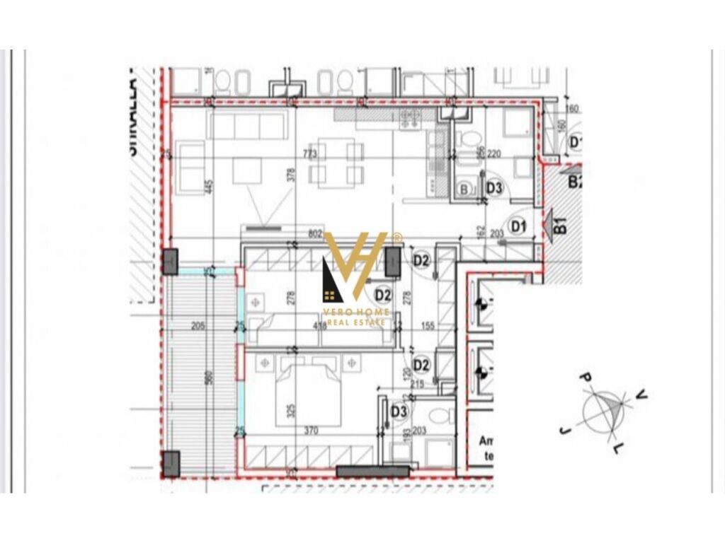 Shitet Apartament 2+1+2+ballkon te Kompleksi E-88, Laprake 113 m2