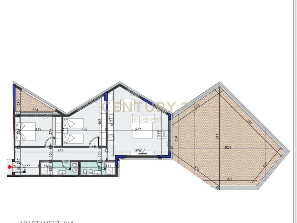 COLONNADE RESIDENCE, APARTMENT 2+1+2+VERANDA!