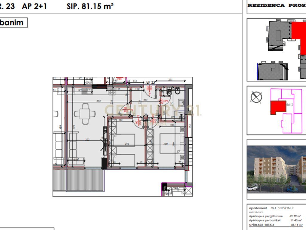 Complex “Kodra e Liqenit”, Paskuqan-Apartment for sale 2+1 2