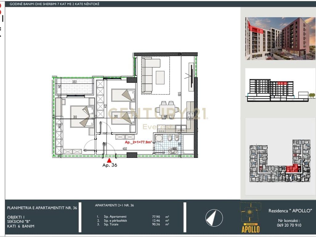 Apollo Residence Paskuqan, Apartment for Sale 2+1, With Financing Options Available! 2