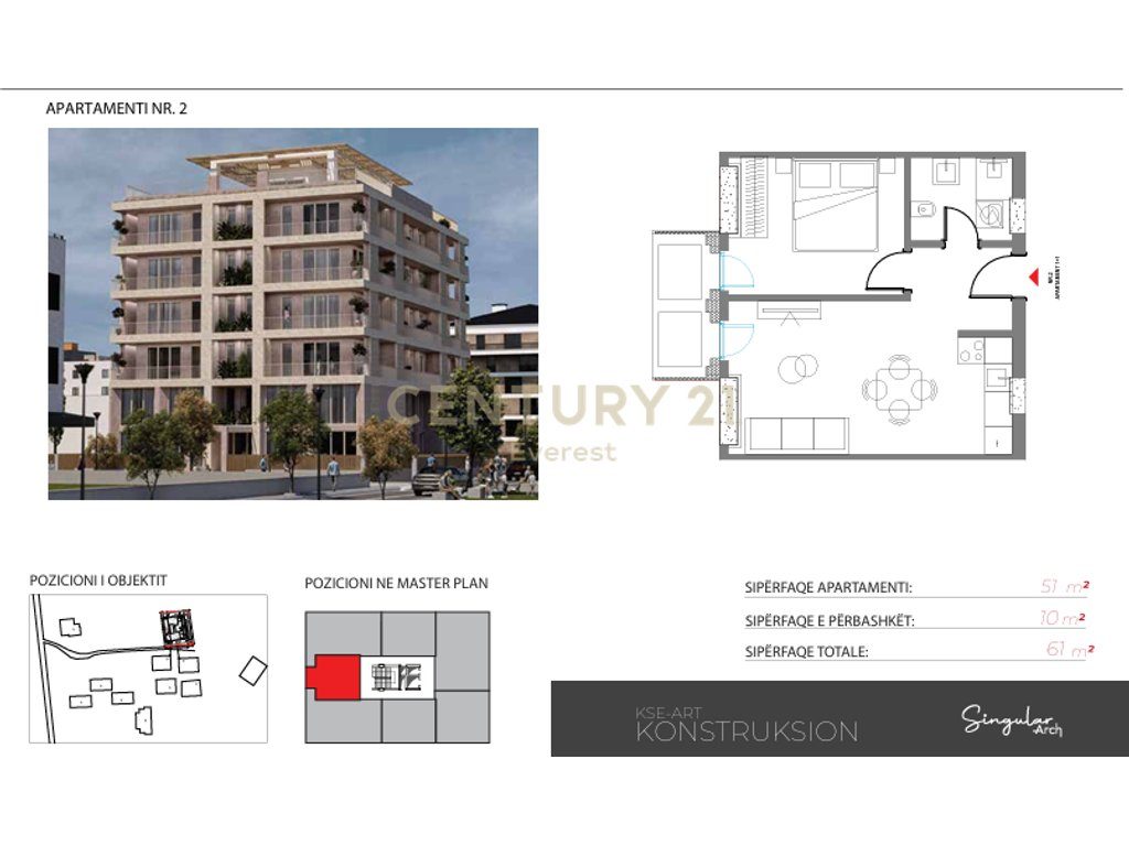 RADHIME, APARTMENT 1+1+PARKING FOR SALE