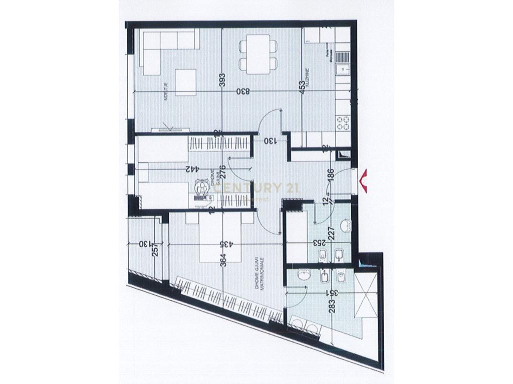Paskuqan, Shesim apartament 2+1+2