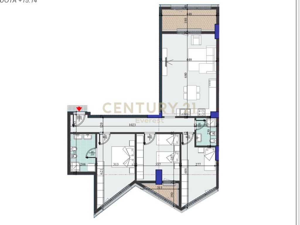 COLONNADE RESIDENCE, APARTMENT LAYOUT 3+1+2!