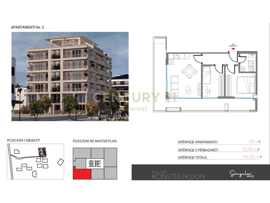 RADHIME, APARTMENT FOR SALE 2+1+PARKING
