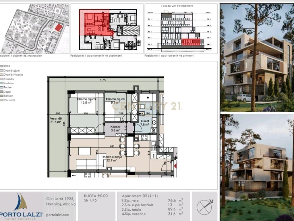 Apartament 2+1 Për Shitje në Gjirin e Lalzit, Durrës - 231,880.00€ | 90 m²