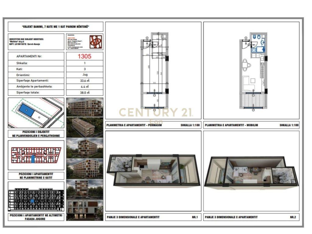 STUDIO PER SHITJE NE REZIDENCEN VISTA MARE NE QERRET !