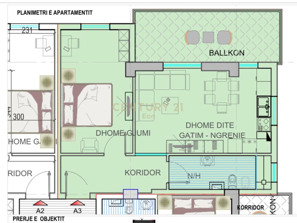 SHITET APARTAMENT 1+1 NE GOLEM, NDERTIM I RI! 2