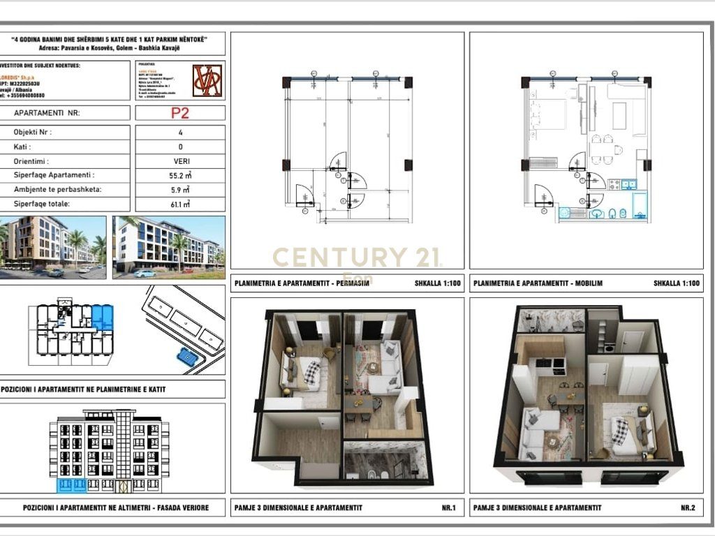 EKSKLUZIVE!! SHESIM APARTAMENT 1+1 NE QERRET!
