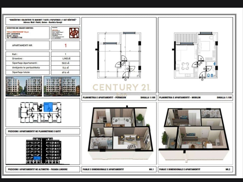 SHITET APARTAMENT 1+1 TEK LIBURNA RESIDENCE, NE GOLEM ! 3