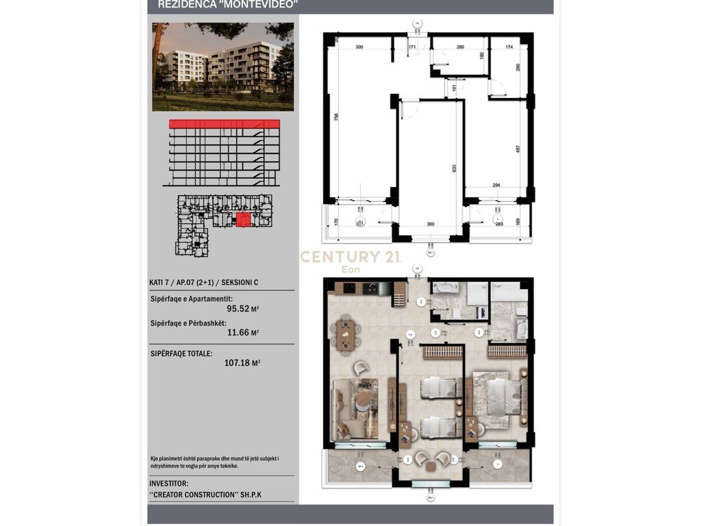 SHITET APARTAMENT 2+1 MONTEVIDEO RESIDENCE, MALI ROBIT!