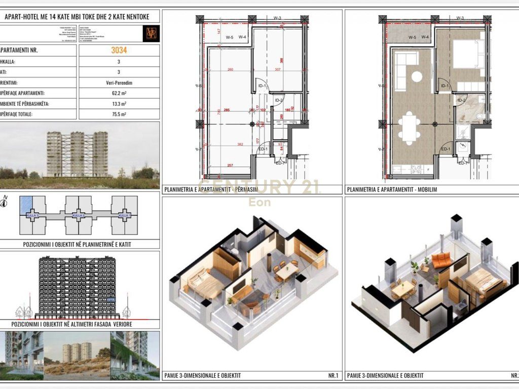 EXCLUSIVE!! SHITET APARTAMENT 1+1, THREE GARDENS RESIDENCE, QERRET!