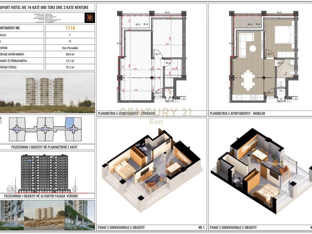 EKSKLUZIVE!! SHITET APARTAMENT 1+1, PAMJE DETI THREE GARDENS RESIDENCE QERRET!