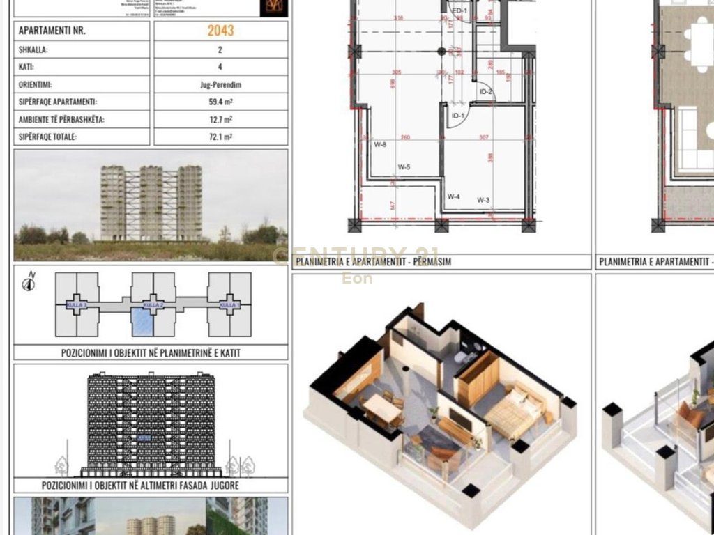 EXCLUSIVE!! SHITET APARTAMENT 1+1, THREE GARDENS RESIDENCE, QERRET! 3