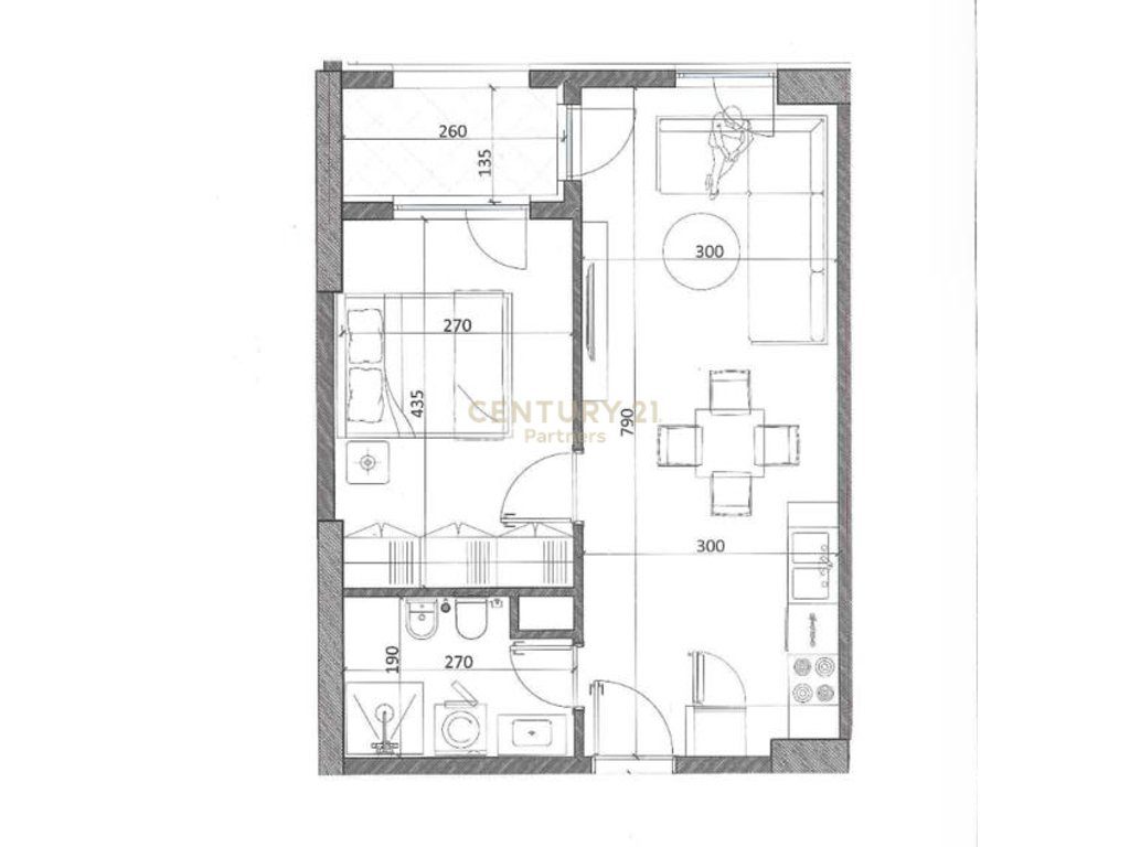APARTMENT 1+1 FOR SALE IN KAMËZ – NEW CONSTRUCTION 3