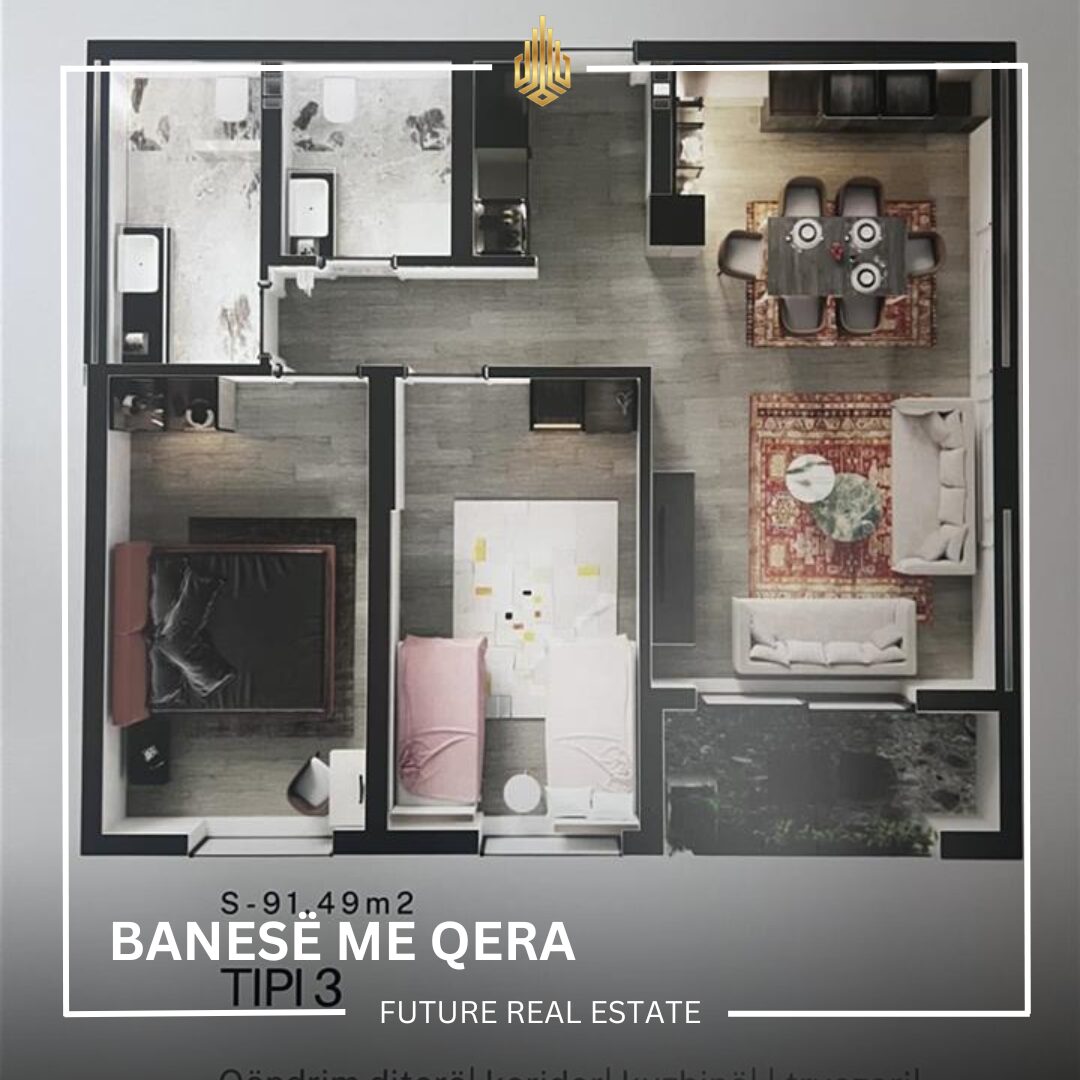 Banesë me QERA/91.49m²