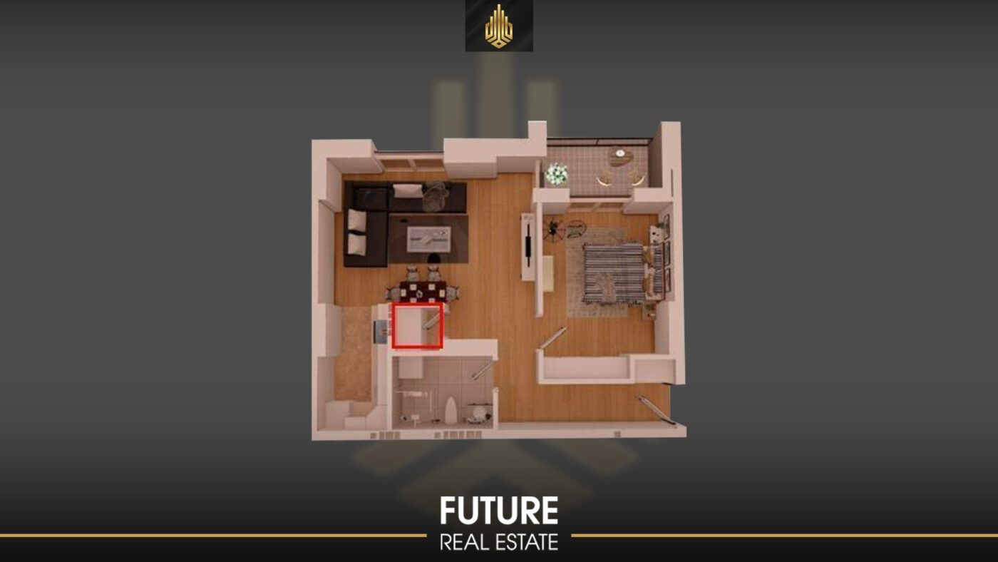 Banesë me QERA / 1+1 Dhomë gjumi - 66.94 m2, Prishtinë 4
