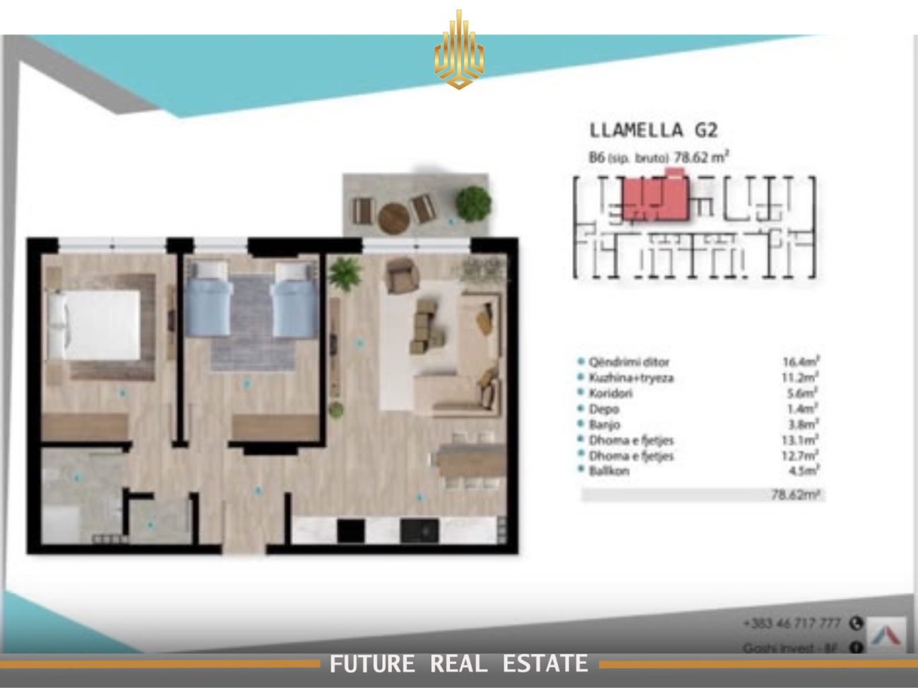 Banesë në SHITJE – 2 dhoma gjumi – Prishtinë – Prishtina e Re 2