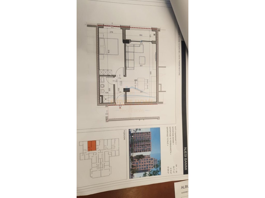Shitje, Apartament 1+1 Pazari i Ri 1
