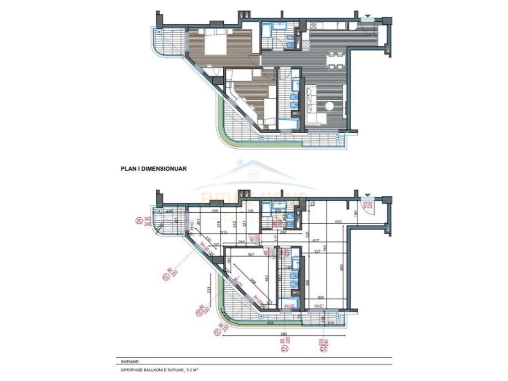 Shitet, Apartament 2+1+2, ish Fusha e Aviacionit, Tiranë. 2