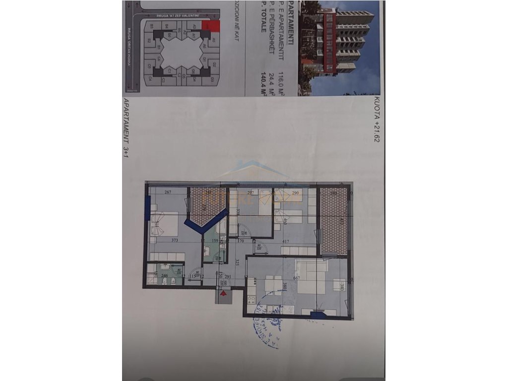 Shitet,Apartament 3+1+2, Colonnade Building, Rruga Dritan Hoxha 3