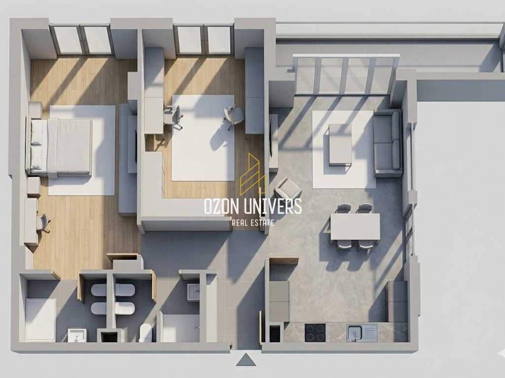 Apartament 2+1+2 për shitje, Monark Residence 2, Paskuqan 1