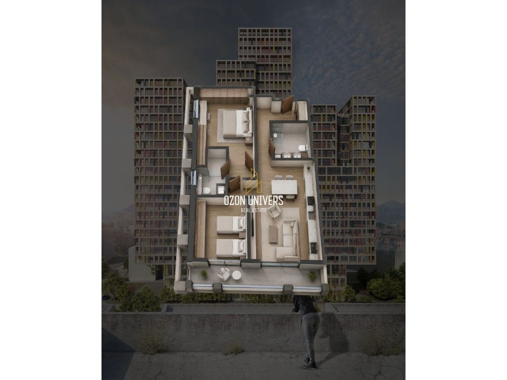 Apartament 2+1+2 për shitje, Manhattan Residence, Zogu i Zi!