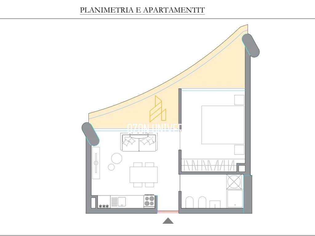 Apartament 1+1 për Shitje – Eagle Rezidence 3