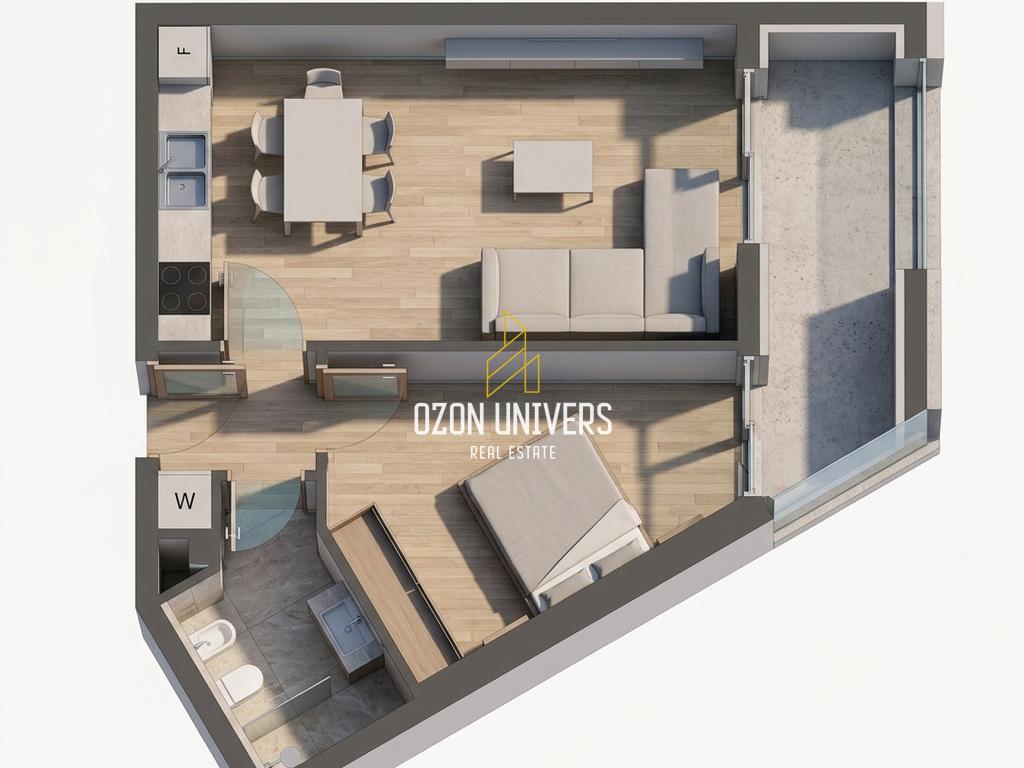 Apartament 1+1 për shitje, tek Sun Palasë, Dhërmi! 1