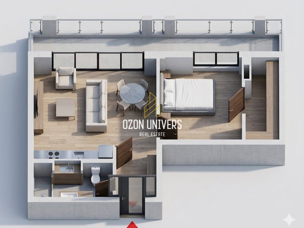 Apartament 1+1 për shitje tek One Orikum Bay, Përballe Portit! 1