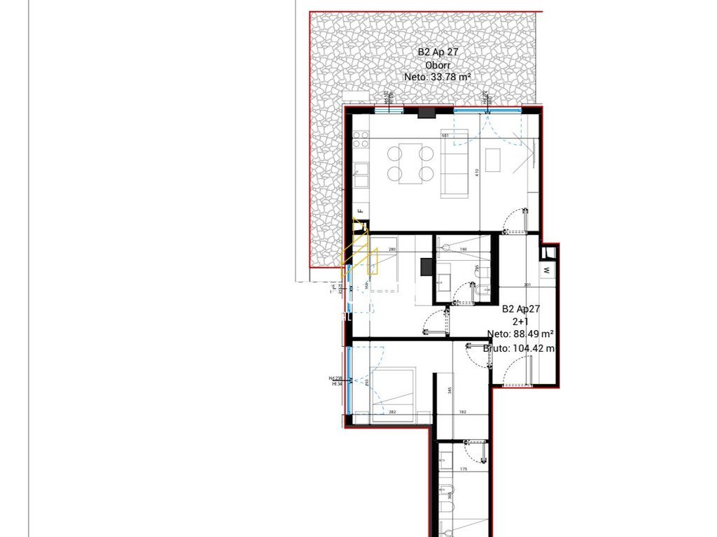 Apartament 2+1 për Shitje Me Oborr Tek Santorini 2, Dhërmi 2