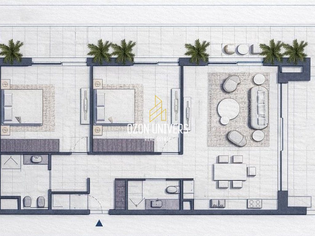 Apartament 2+1+2 për shitje, në Beach Views Residence Durrës 3