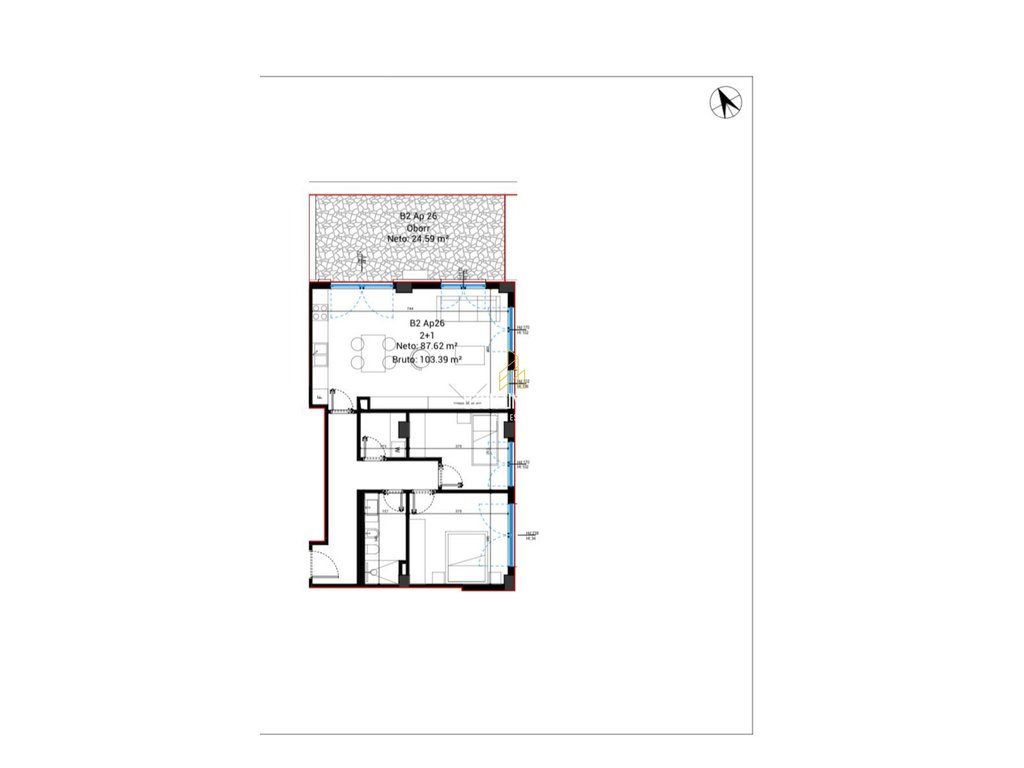 Apartament 2+1 për Shitje Me Oborr Tek Santorini 2, Dhërmi 2