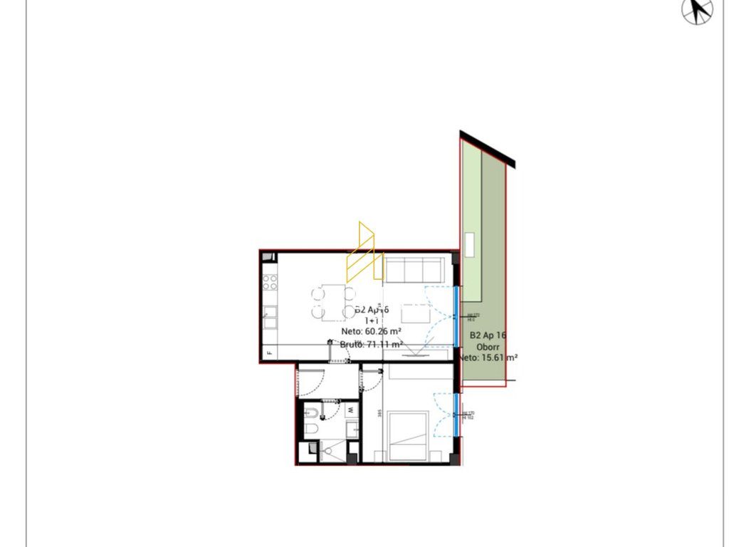 Apartament 1+1 për Shitje Me Oborr Tek Santorini 2, Dhërmi 2