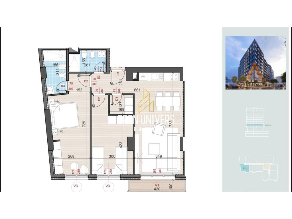 Shitet Apartament 2+1 tek Tirana Golden Gate – Ali Demi 2