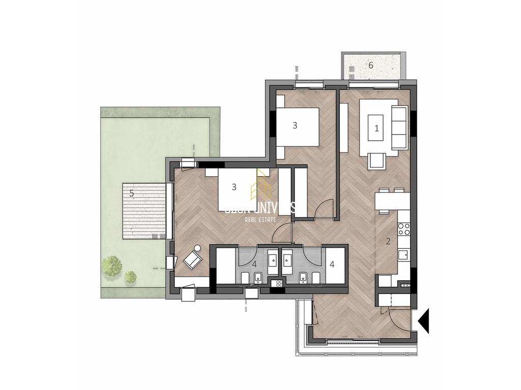 Apartament 2+1+2+parkim për shitje në Green Coast 2 ! 1