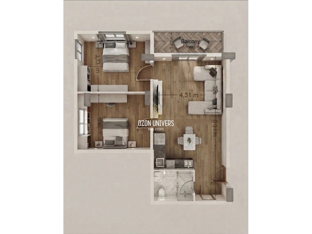 Apartament 2+1 me hipotekë për shitje, tek Kodra e Diellit!