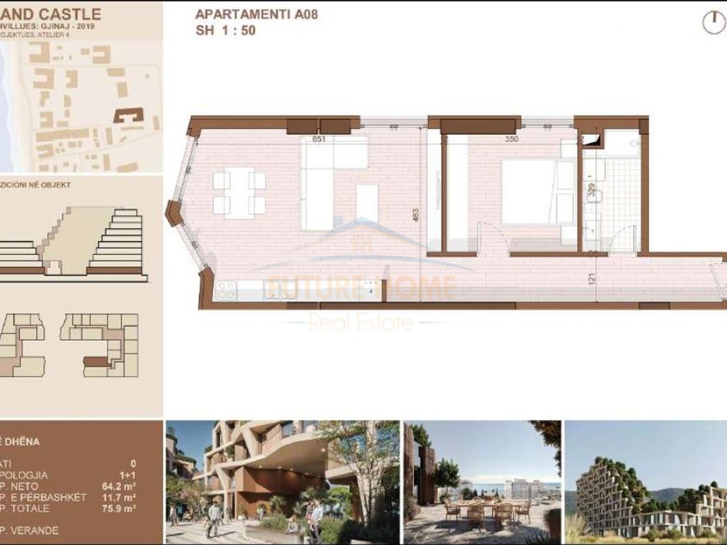 Shitet, Apartament 1+1, Shengjin 1