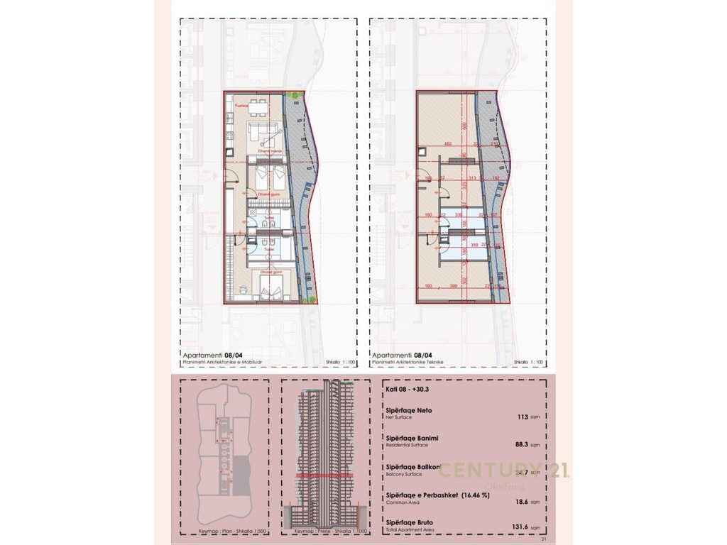 EKSKLUZIVE SHITET APARTAMENT 2+1+2 TEK TOP SEVEN TOWER!
