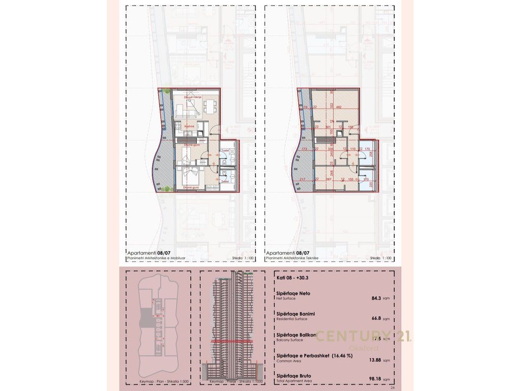 EKSKLUZIVE SHITET APARTAMENT 2+1+2 TEK TOP SEVEN TOWER!