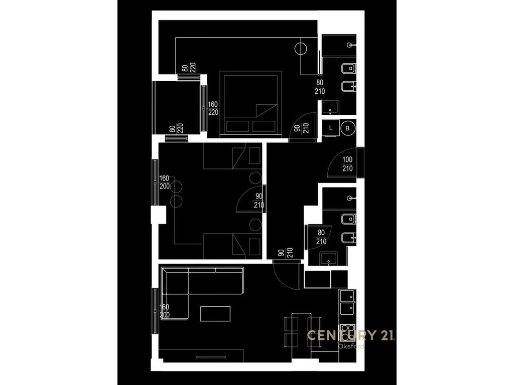SHITET APARTAMENT 2+1+2 TEK S-Block
