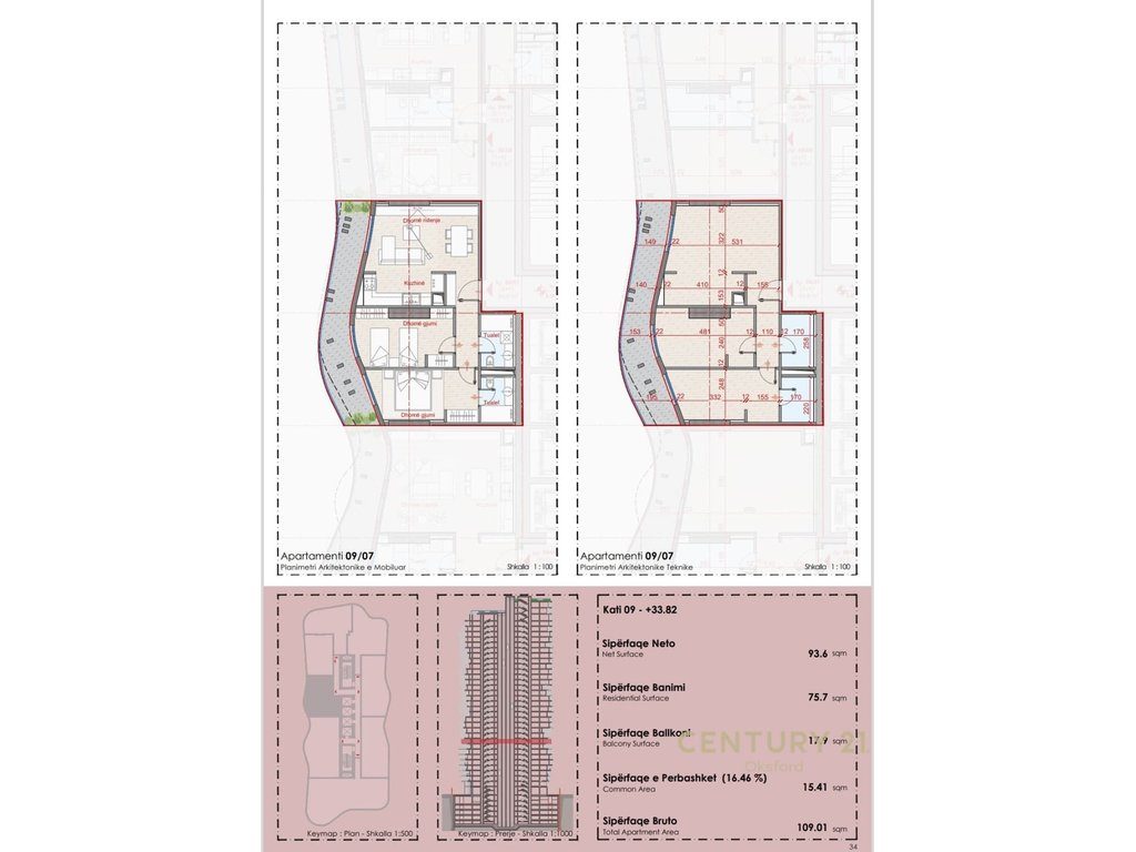 EKSKLUZIVE SHITET APARTAMENT 2+1+2 TEK TOP SEVEN TOWER! 3