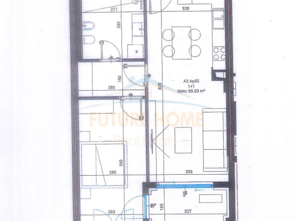 Shitet, Apartament 1+1, Square Village, Santorini II