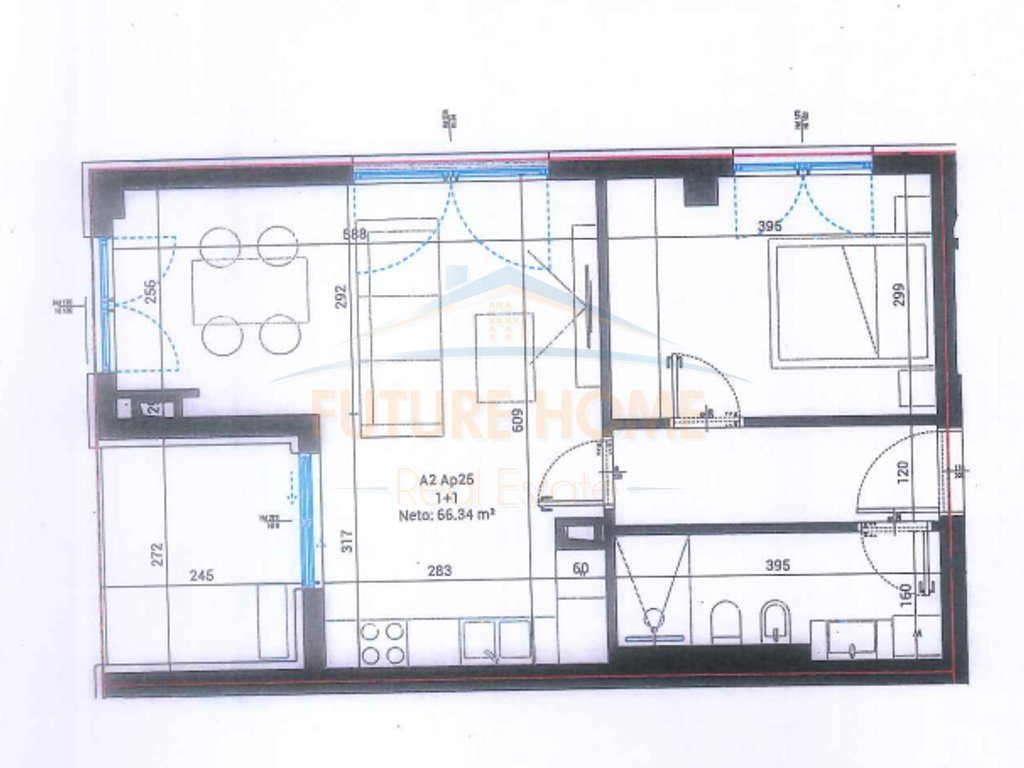 Shitet, Apartament 1+1, Square Village, Santorini II