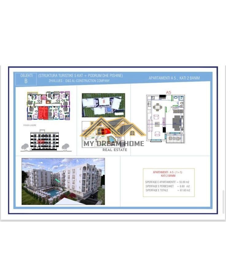APARTAMENT 1+1 TE “REZIDENCA ORIENTAL” NE GOLEM PER SHITJE ! 2
