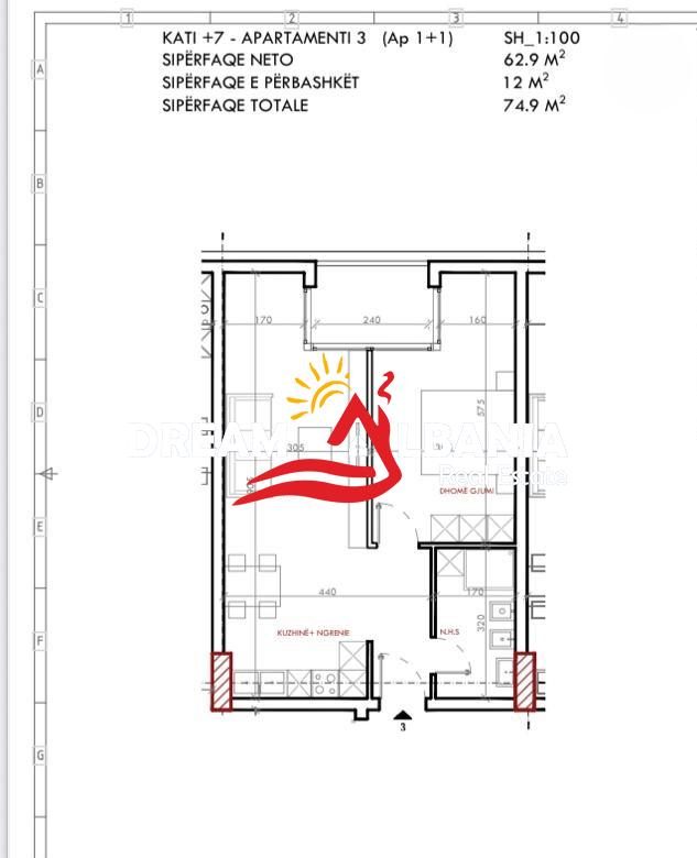 Apartment 1+1 ne shitje ne zonen e Astirit ne Tirane (ID 41111542)