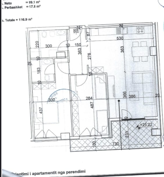 Apartament 2+1+2WC ne Shitje Rruga Dritan Hoxha, Kompleksi Aura (ID 41212107)